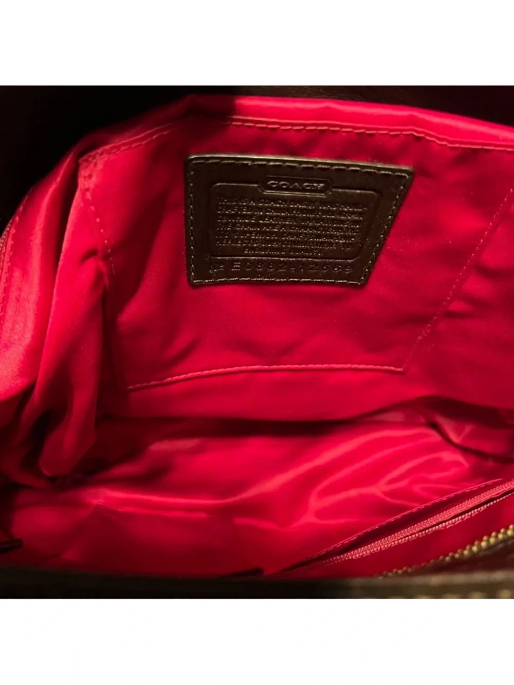 Coach brown leather 12X14 shoulder bag - Picture 7 of 9